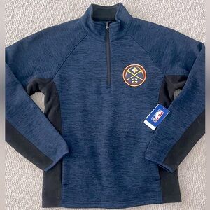 Men's & Women’s Navy and Black NBA Denver Nuggets Quarter Zip New With Tags